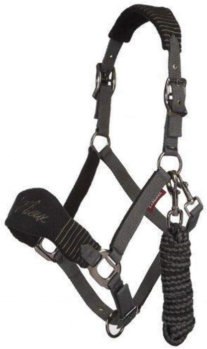 LeMieux Vogue Fleece Headcollar - Halter &amp; Leadrope - Extra Padding, Adjustable at Curb and Poll Strap