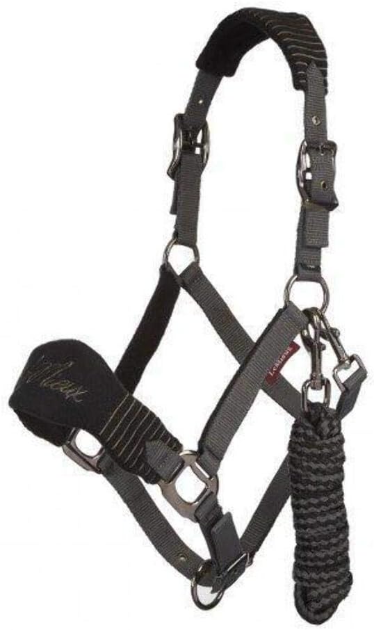LeMieux Vogue Fleece Headcollar - Halter &amp; Leadrope - Extra Padding, Adjustable at Curb and Poll Strap