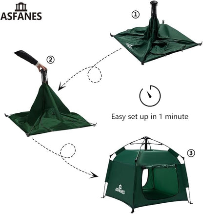Outdoor Waterproof Pet Automatic Camping Tent, Pop up Cave Bed for Indoor Cats and Small Dogs, Portable Cat House Dog House, Army Green.