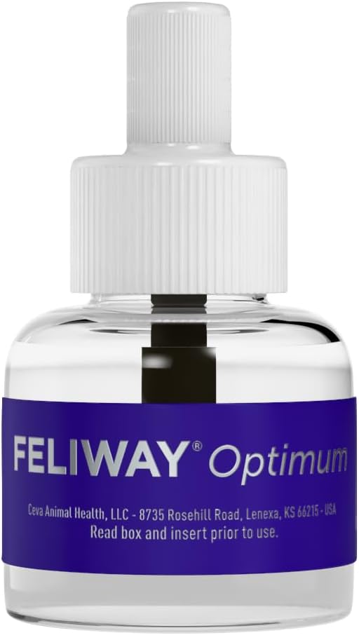 FELIWAY Optimum Cat, Enhanced Calming Pheromone Diffuser: 1 Diffuser Kit &amp; 3 Refills