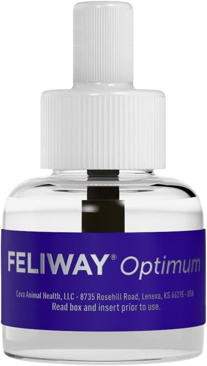 FELIWAY Optimum Cat, Enhanced Calming Pheromone Diffuser: 1 Diffuser Kit &amp; 3 Refills