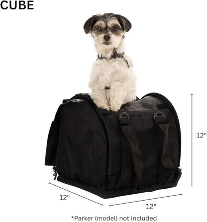 SturdiBag Pro 2.0 Pet Travel Carrier for Cats and Dogs | Soft Sided Pet Carrier Bag with Safety Clips and Seatbelt Straps for Airplane or Car Travel | Cube, Earthy Tan