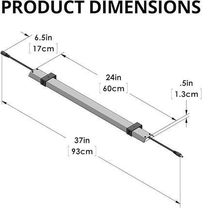 HappyBird Lightning (A Divison of M&amp;M Cage) 24" LED linkable Light bar Without Power Source for Multiple Bird Breeder Cages, Full Spectrum LED. Will NOT Run ON ITS OWN (Single)