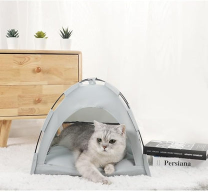 Cat Tent – Lightweight &amp; Breathable Waterproof Shelter Designed for Indoor/Outdoor Adventures, Giving Your pet Safe Outdoor Exploration Joy. (Slate Gray, 15.7×15.7 in)