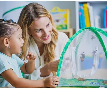 Insect Lore Butterfly Farm - Live Cup of 5 Caterpillars, Reusable Habitat, STEM Butterfly Activity Journal &amp; Supplies - Grow, Observe and Release Painted Lady Butterflies