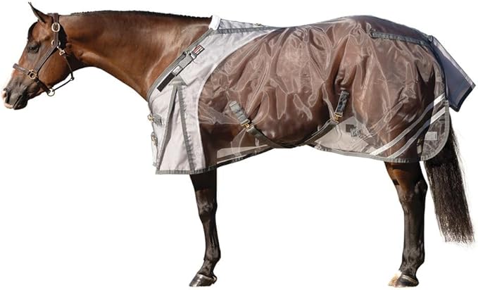 Schneiders Mosquito Mesh II Adjusta-Fit Horse Fly Sheets | Insect &amp; UV Protection for Horses | Durable 350D Mesh | Reflective Safety Stripes