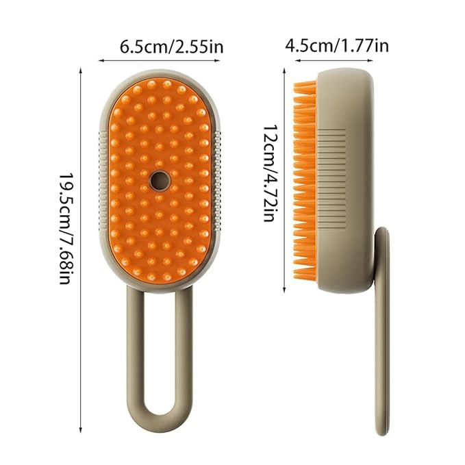 3 in 1 Cat Steam Brush, Pet Steam Cats Brushes Rechargeable Anti-Static Grooming Brushe, Vibration Massage Cleaning Shedding &amp; Combing Multifunctional Hair Removal Comb for Cats Dog (White)