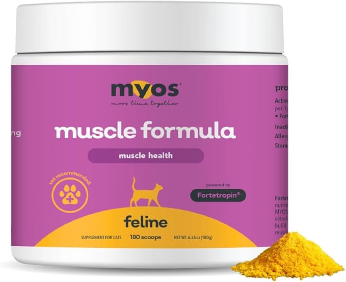 Powered by Fortetropin for Senior Cats - Aids Weight Gain, Muscle Growth &amp; Mobility Support - Natural, Cat Nutritional Supplement - 180 Servings