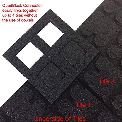 American Floor Mats - Extreme Rubber Gym Tiles - 1 Inch Thick Colorful Rubber Gym Tiles - Superior Shock and Sound Absorbing Tiles - 10% Grey 25 Tile Pack (Covers 100 Sq Ft)