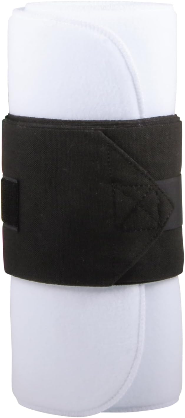 Dura-Tech Combo No Bow Leg Wraps for Horses | Perfect &amp; Quick Bandage Application | Innovative Protection | Heavy-Duty Hook &amp; Loop Closure | White &amp; Black Combo