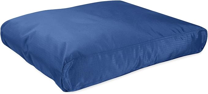 K9 Ballistics Tough Rectangle Pillow Large Dog Bed - Removable Cover, Washable, Durable &amp; Water Resistant Dog Bed Made for Large Dogs 40"x34" Blue Quartz