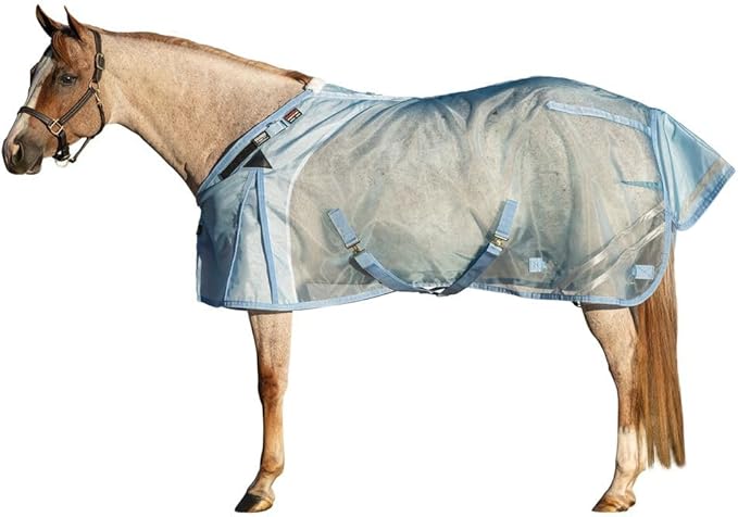 Schneiders Mosquito Mesh II Adjusta-Fit Horse Fly Sheets | Insect &amp; UV Protection for Horses | Durable 350D Mesh | Reflective Safety Stripes
