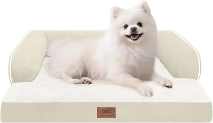 Small Dog Bed Orthopedic Washable Cat Bed Memory Foam Small Couch Sofa Indoor Comfy Pet Beds with Waterproof Removable Cover &amp; Non-Slip Bottom
