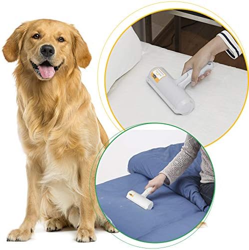 Nado Care Pet Hair Remover Roller - Lint Roller for pet Hair - Self Cleaning Dog &amp; Cat Hair Remover - Remove Dog, Cat Hair from Furniture, Carpets, Bedding, Clothing and More. White