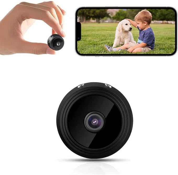 Hidden Cameras - Spy Cam - WiFi 1080P HD Camera with Motion Detection and Night Vision, Phone App Alerts for Indoor/Outdoor Wireless Surveillance, Baby,Car &amp; Pet Monitoring Black (Exclude SD Card)