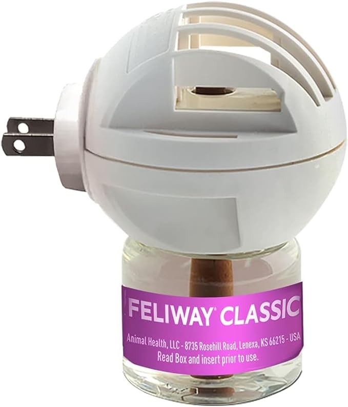 FELIWAY Classic Cat Calming Pheromone Diffuser: 1 Diffuser &amp; 2 Refills (60 Days)