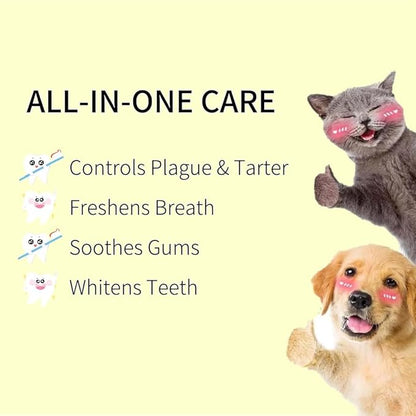 Pet Toothbrush Pen &amp; Oral Repair Gel for Dogs &amp; Cats – Teeth Cleaning Pen, Natural Plant Substance Tartar Remover for Repairing Pets&