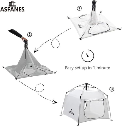 Outdoor Waterproof Pet Automatic Camping Tent, Pop up Cave Bed for Indoor Cats and Small Dogs, Portable Cat House Dog House, White.