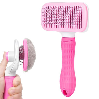 Namylya Cat Brush for Shedding &amp; Grooming – Slicker Brush for Dogs and Cats with Long Hair – Removes Tangles, Mats &amp; Loose Fur