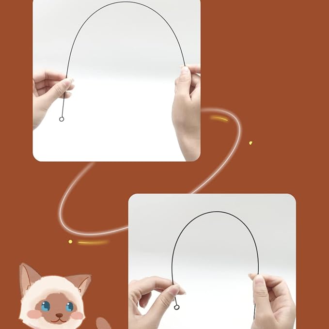 Interactive Cat Feather Toy with Super Suction Cup &amp; Bonus Double-Sided Nano Adhesive – 3 Replaceable Feathers, Bell &amp; Spring Wand – Fun Exercise for Indoor Cats &amp; Kittens (Fly Bird Blue)