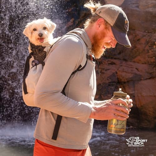 K9 Sport Sack Air 2 - Medium, Light Grey - Ideal for Dogs with 17-19” Back Length - Durable, Breathable Backpack-Style Carrier - Perfect for Walks, Short Hikes &amp; Public Transportation