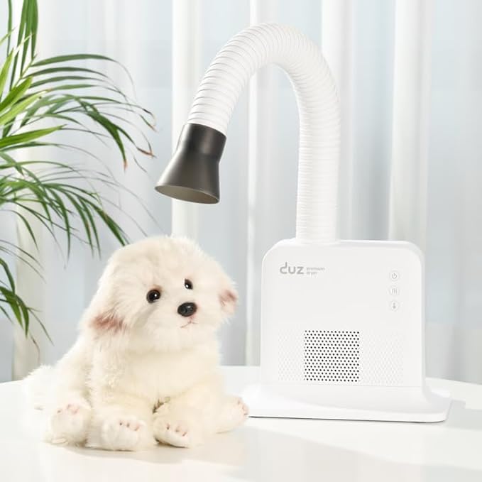 DUZ V2Pro Advanced &amp; Energy-Efficient Pet Grooming Dryer: Powerful Airflow, Low Wattage, Hands-Free Operation, Quiet &amp; Stress-Free Grooming Solution, Ideal for All Coats