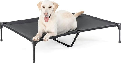 XL Elevated Dog Bed for Large Dogs, Extra Raised Dog Cot Beds, Heavy Duty Pet Cots with Durable Supportive Teslin Recyclable Mesh, Indoor &amp; Outdoor Pet Bed