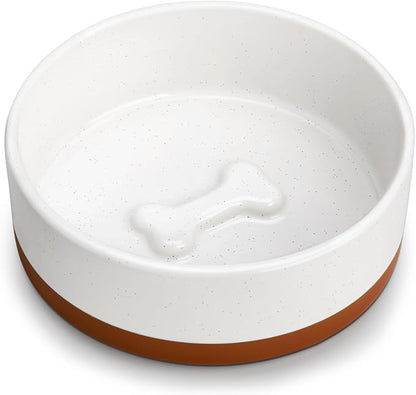 MALACASA Dog Bowls, Ceramic Dog Food and Water Bowls for Small Size Dogs, 1.5 Cups Capacity Pet Bowl for Puppy &amp; Cats (S-1.5 Cups)