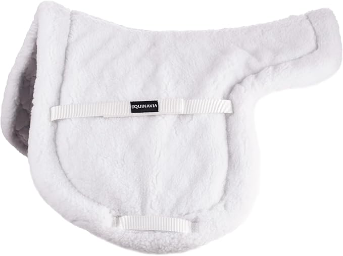 Equinavia Eidsvoll Close Contact English Saddle Pad | Horse Saddle Pad with Shock Absorbing Fleece Top | Hook &amp; Loop Billet Straps, Secure Fit | Breathable for All Riding Styles