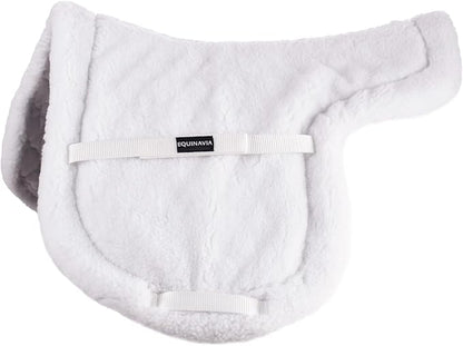 Equinavia Eidsvoll Close Contact English Saddle Pad | Horse Saddle Pad with Shock Absorbing Fleece Top | Hook &amp; Loop Billet Straps, Secure Fit | Breathable for All Riding Styles