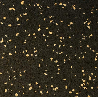 American Floor Mats - Extreme Rubber Gym Tiles - 1 Inch Thick Colorful Rubber Gym Mats - Superior Shock and Sound Absorbing Mats - 10% Gold - 2&