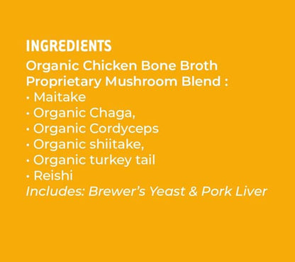 iHeartCats Bone Broth for Cats - Bone Broth &amp; Mushroom Gold Powder Supplement for Immune System Support, Improved Mobility &amp; Flexibility and Natural Detox - Turkey Tail Mushroom for Cats