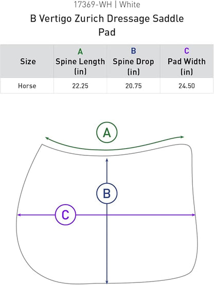 Zurich Quilted Quick-Dry Dust-Resistant Dressage Saddle Pad