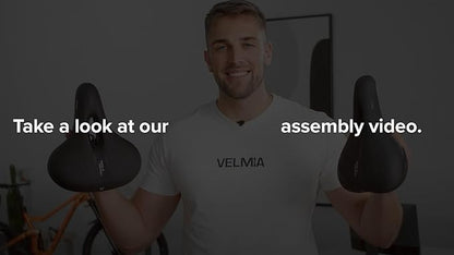 Velmia Bicycle Saddle - Comfortable Saddle for Men and Women - 3 Zone Concept - Waterproof Bicycle Seat with Ergonomic Design