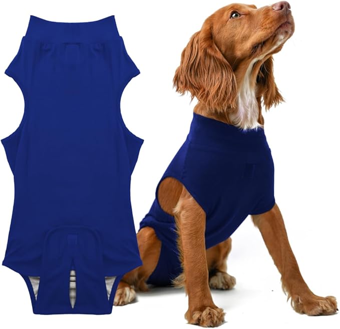 PupShield - Dog Surgery Recovery Suit Male and Female Easy to Use Anti Licking Design Breathable Comfortable - Spay &amp; Neuter Recovery Suit, Surgical Onesie - Dog Cone Alternative