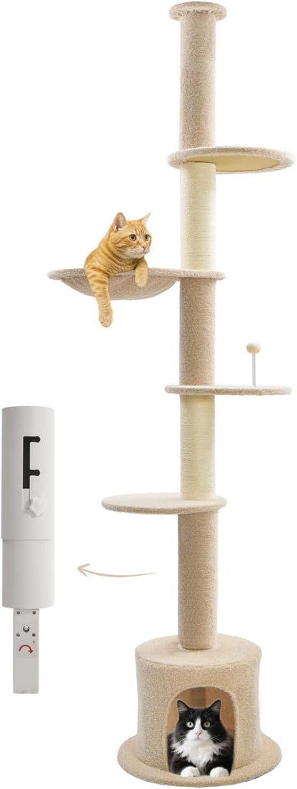 Made4Pets Floor to Ceiling Cat Tree 93-106&