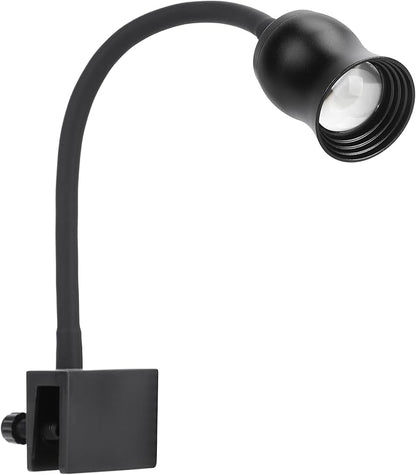 Aquarium Focus Light for Open Fish Tank Indoor LED Light Big Clip Lamp Adjustable Focus (White-Yellow with Timer)
