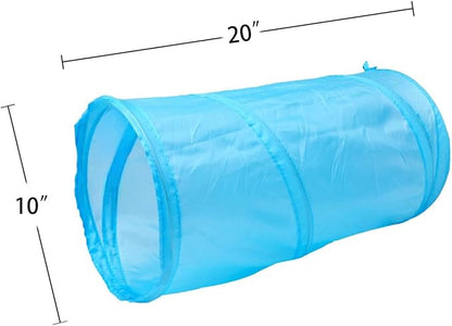 iCAGY Cat Tunnel for Indoor Cats Interactive, Rabbit Tunnel Toys, Pet Toys Play Tunnels for Cats Kittens Rabbits Puppies Crinkle Pop Up Camouflage Green 20"