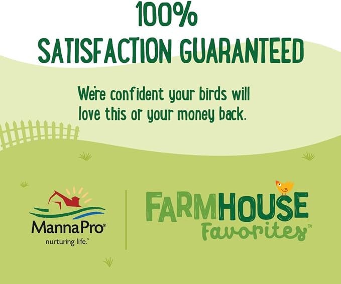 Manna Pro Farmhouse Favorites Quirky Quatro Crunch – 100% Natural Protein Treat for Mixed Flocks – Blend of Black Solider Fly Larvae, Mealworms, Beetles &amp; Shrimp – 2lb