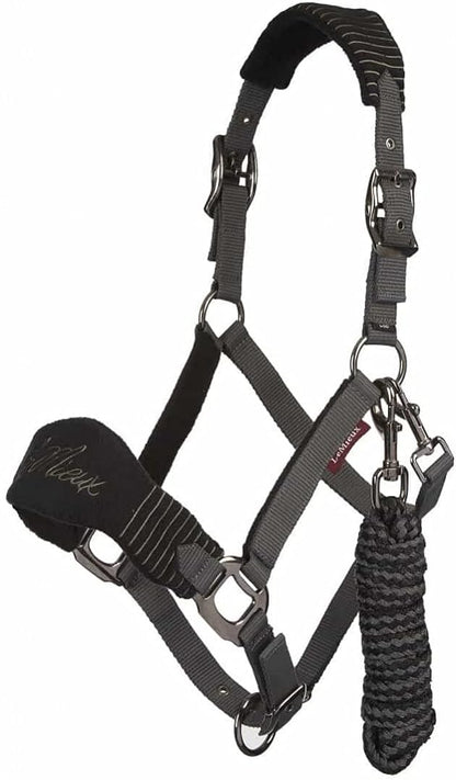 LeMieux Vogue Fleece Headcollar - Halter &amp; Leadrope - Extra Padding, Adjustable at Curb and Poll Strap