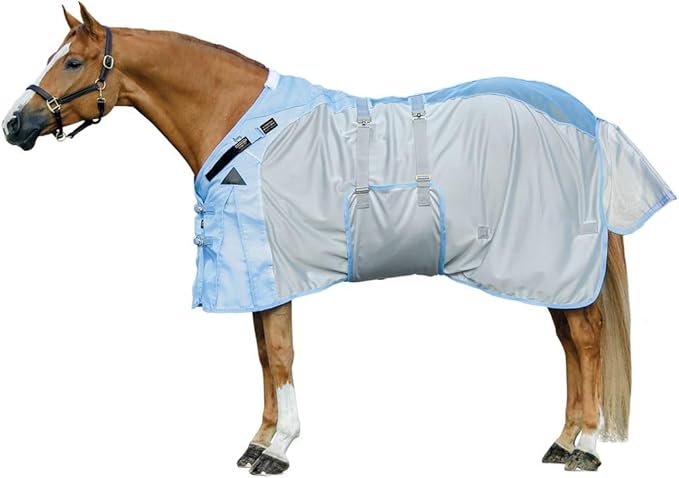 Schneiders Adjusta-Fit Mosquito Mesh Hybrid II Horse Fly Sheets | Ultimate Insect &amp; UV Protection for Equine Comfort