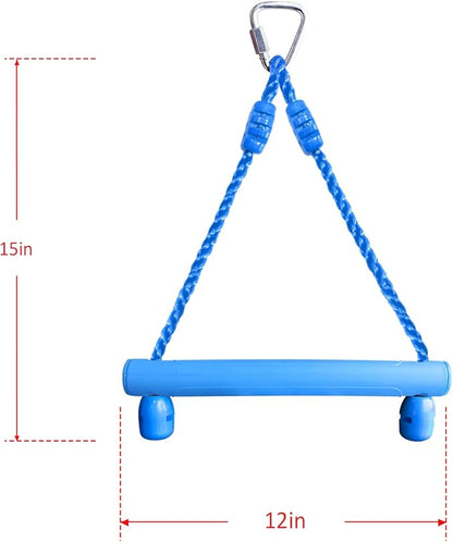 Rainbow Craft 3-Pack Kids Ninja Monkey Bars - Trapeze Swing Bars for Ninja Obstacle Course Attachments - 3pc of Blue, Red &amp; Green Color