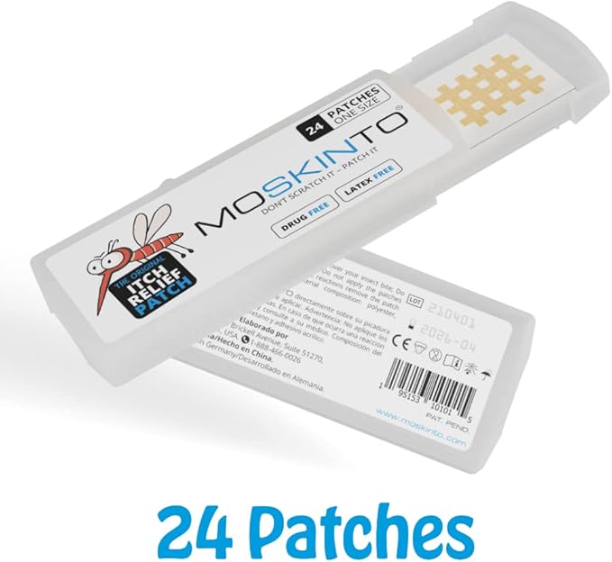 Moskinto The Original Itch Relief Patch, Mosquito Bite Patches for Kids and Adults, Instant Relief Natural Patches for Bug Bites, Travel Pack + Family Pack, Nude &amp; Colorful Patches, 66 Count