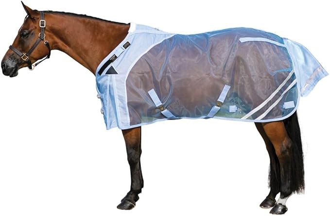 Schneiders Mosquito Mesh II Adjusta-Fit Horse Fly Sheets | Insect &amp; UV Protection for Horses | Durable 350D Mesh | Reflective Safety Stripes