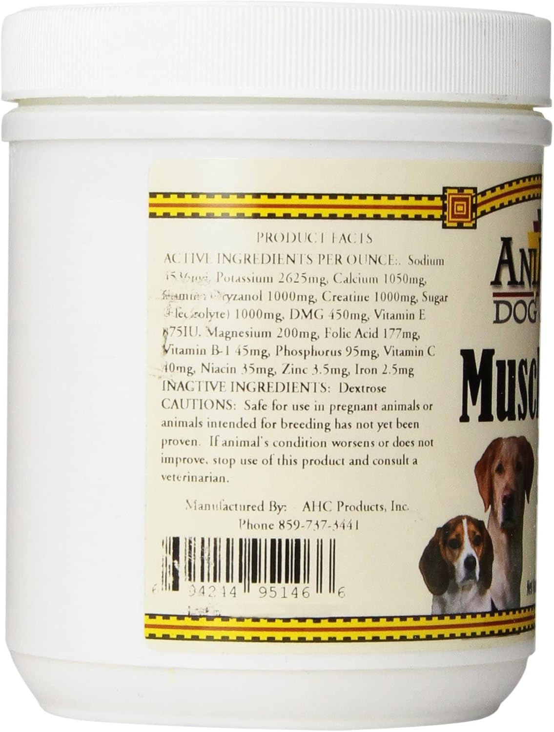 AniMed Muscle Up Powder for Dogs Muscle Recovery &amp; Electrolyte Support 16 oz.