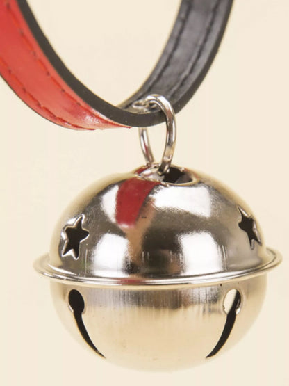 Leather Pet Collar with Bell