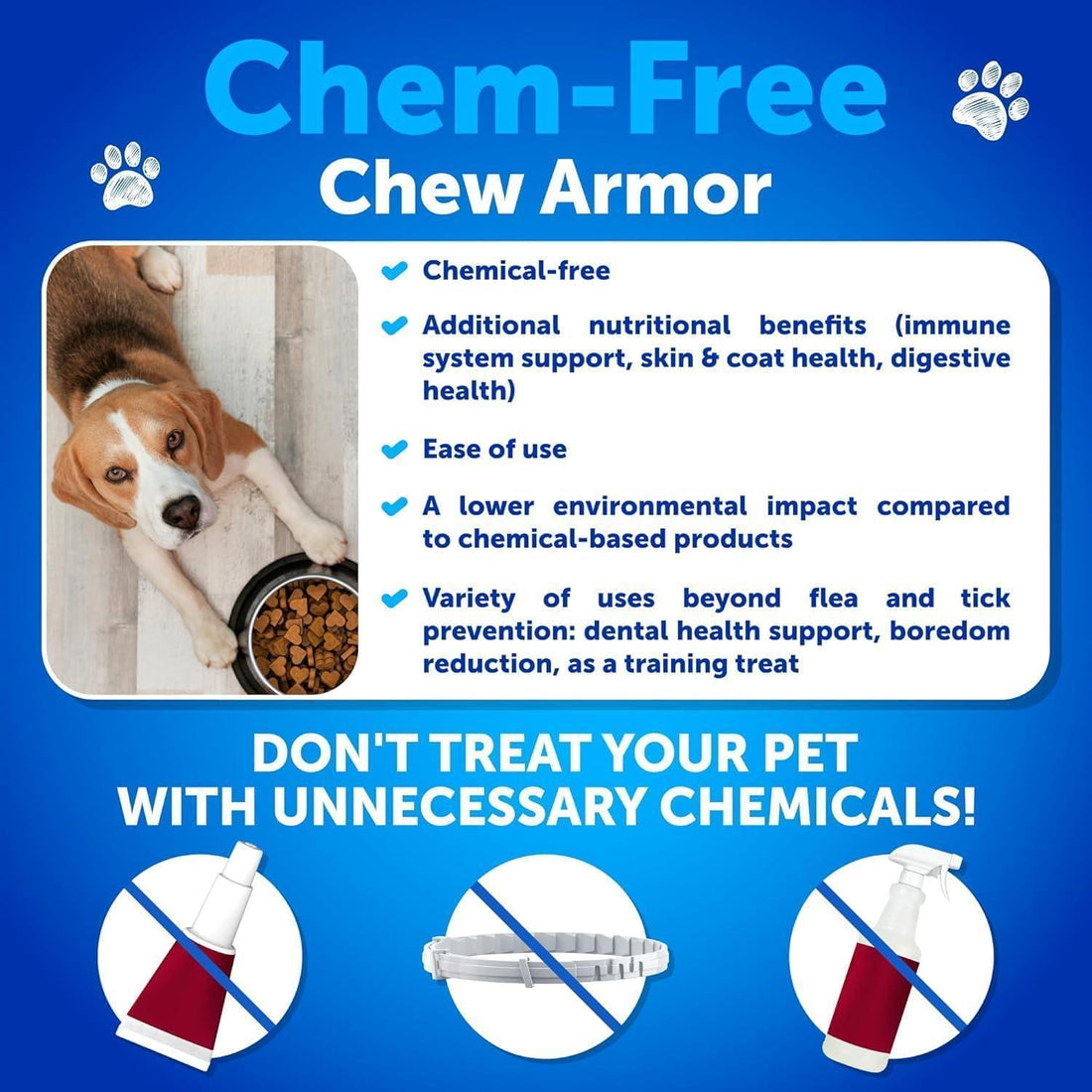 Flea &amp; Tick Chews for Dogs 240 Count 2-Pack Vitamins B1/B6/B12 All Breeds