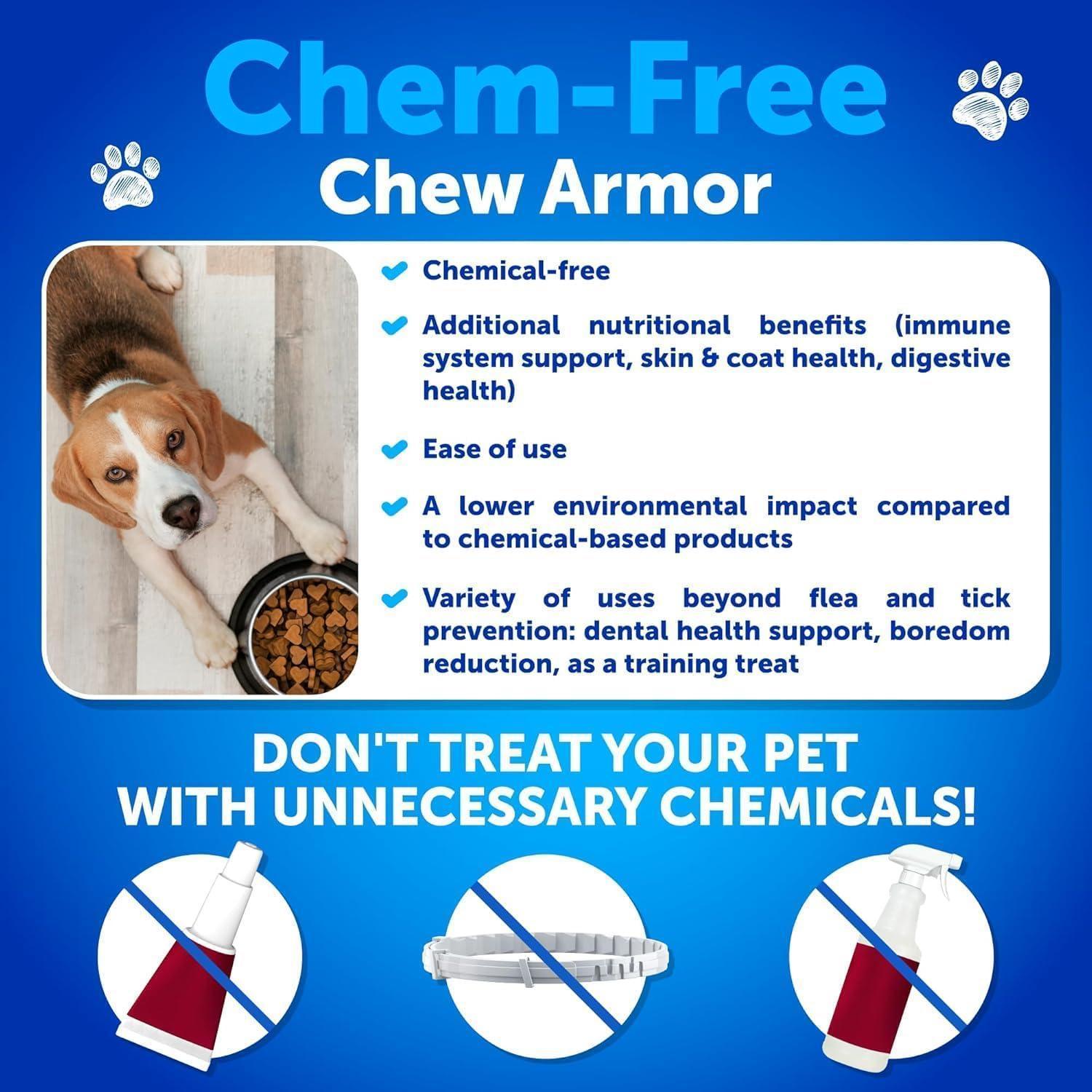 Flea &amp; Tick Chews for Dogs 240 Count 2-Pack Vitamins B1/B6/B12 All Breeds