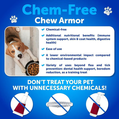 Flea &amp; Tick Chews for Dogs 240 Count 2-Pack Vitamins B1/B6/B12 All Breeds