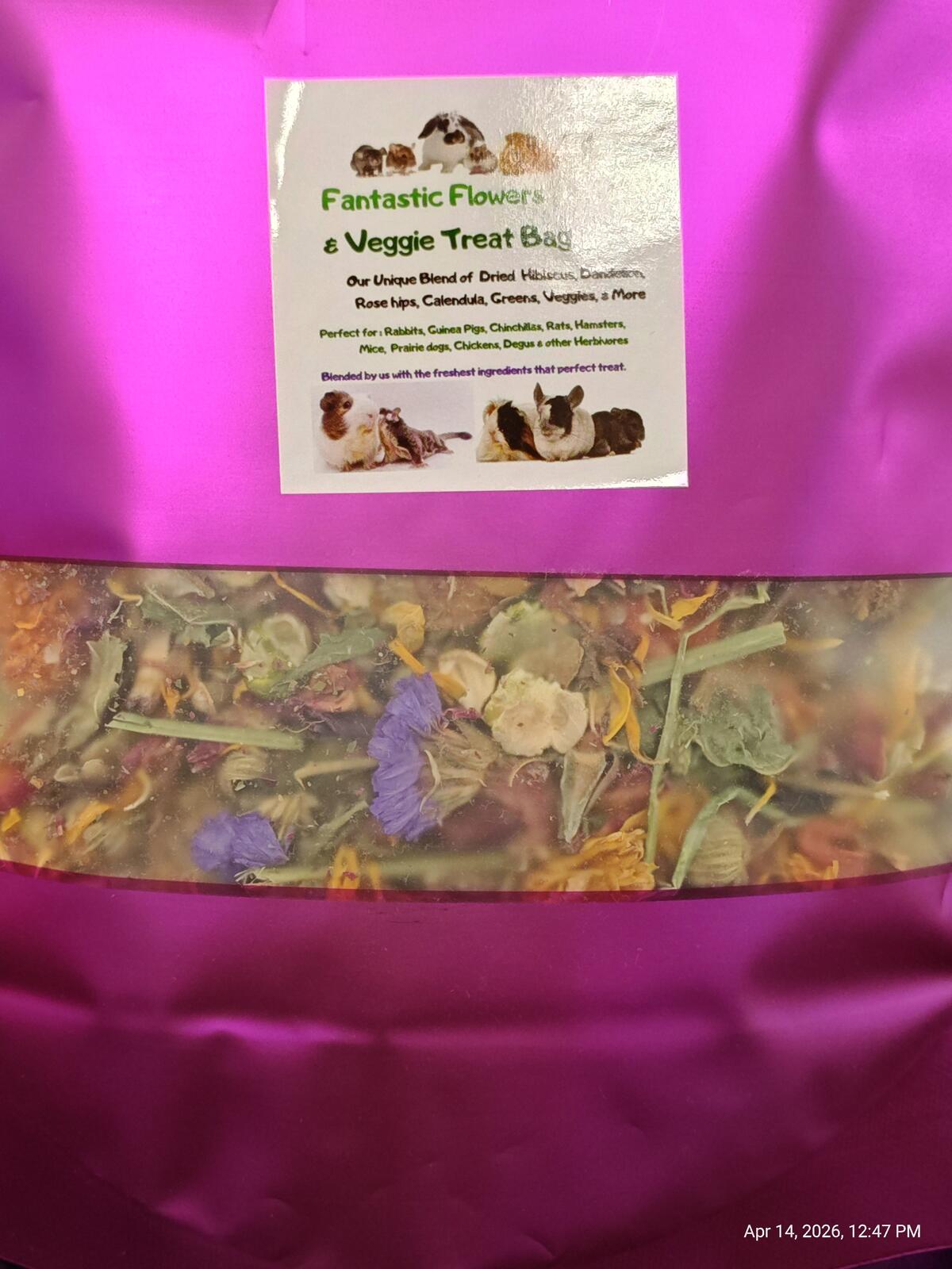 Fantastic Flowers &amp; Veggie Blend for Chinchillas, Guinea Pigs &amp; Rabbits &amp; More